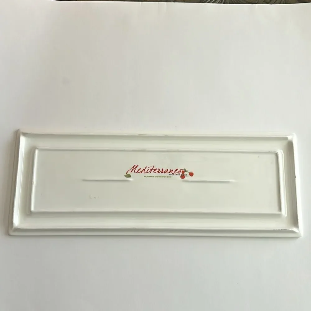Mediterraneo Design Dora Papis Ceramic Rectangle Serving Platter